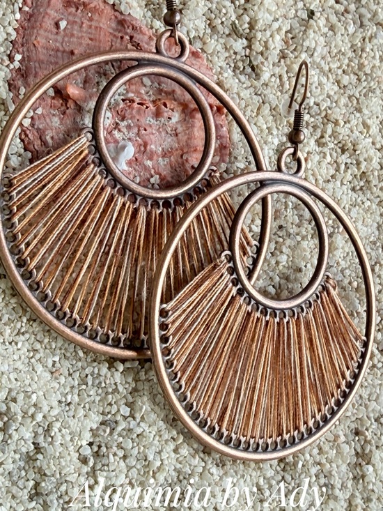Alquimia Jewelry - XL + Raffia + Chunky WOVEN CIRCLE ⭕️ earrings